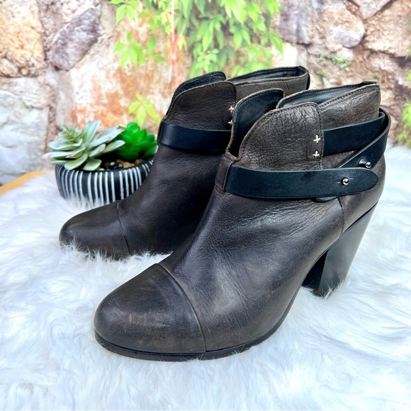 RAG & BONE Burnished Brown Leather Harrow Ankle Boots, 40 - Picture 12 of 14